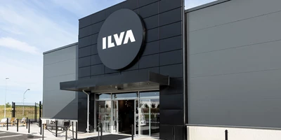 ILVA-butik med svart fasad