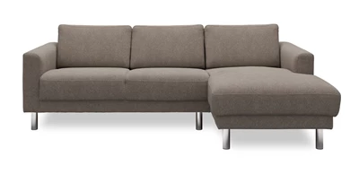 Högervänd schäslongsoffa i grå design