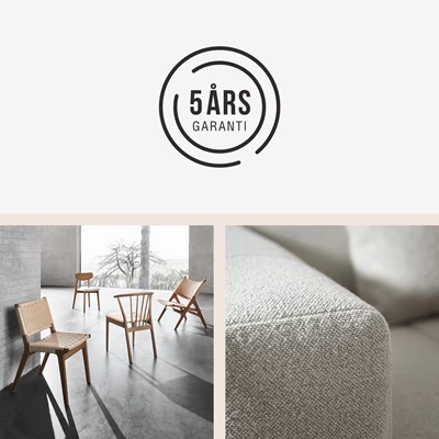 Ett budskap om 5 års garanti på alla produkter