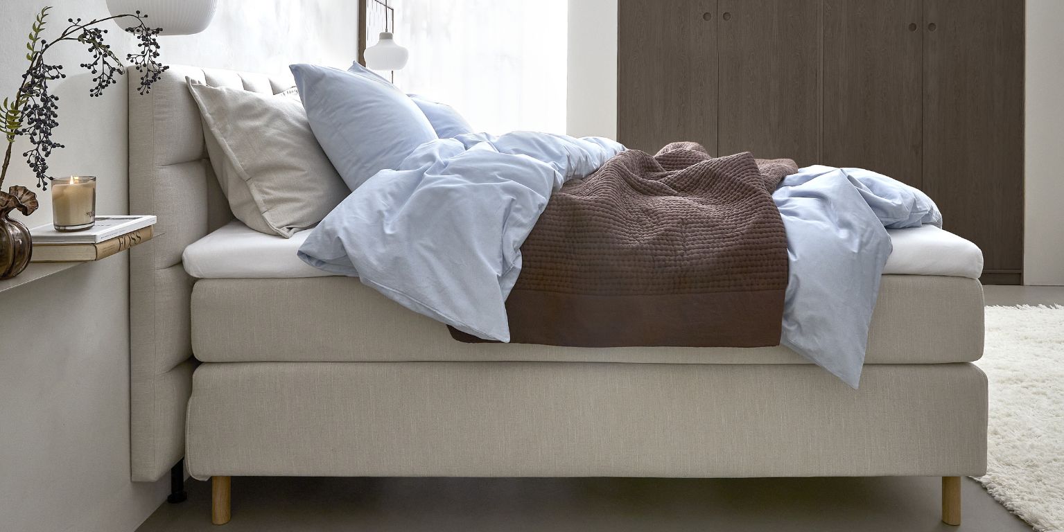 Kontinentalsäng sedd från sidan