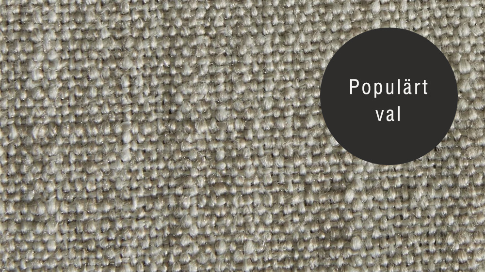 Närbild på tygprov av Malmi i nyansen sand