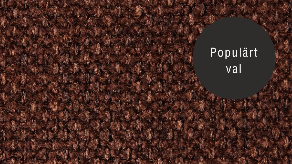 Närbild på tygprov med Rate-textil i nyansen hazel