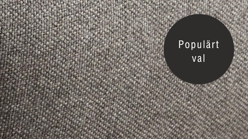 Närbild på Soil-tygprov i nyansen taupe