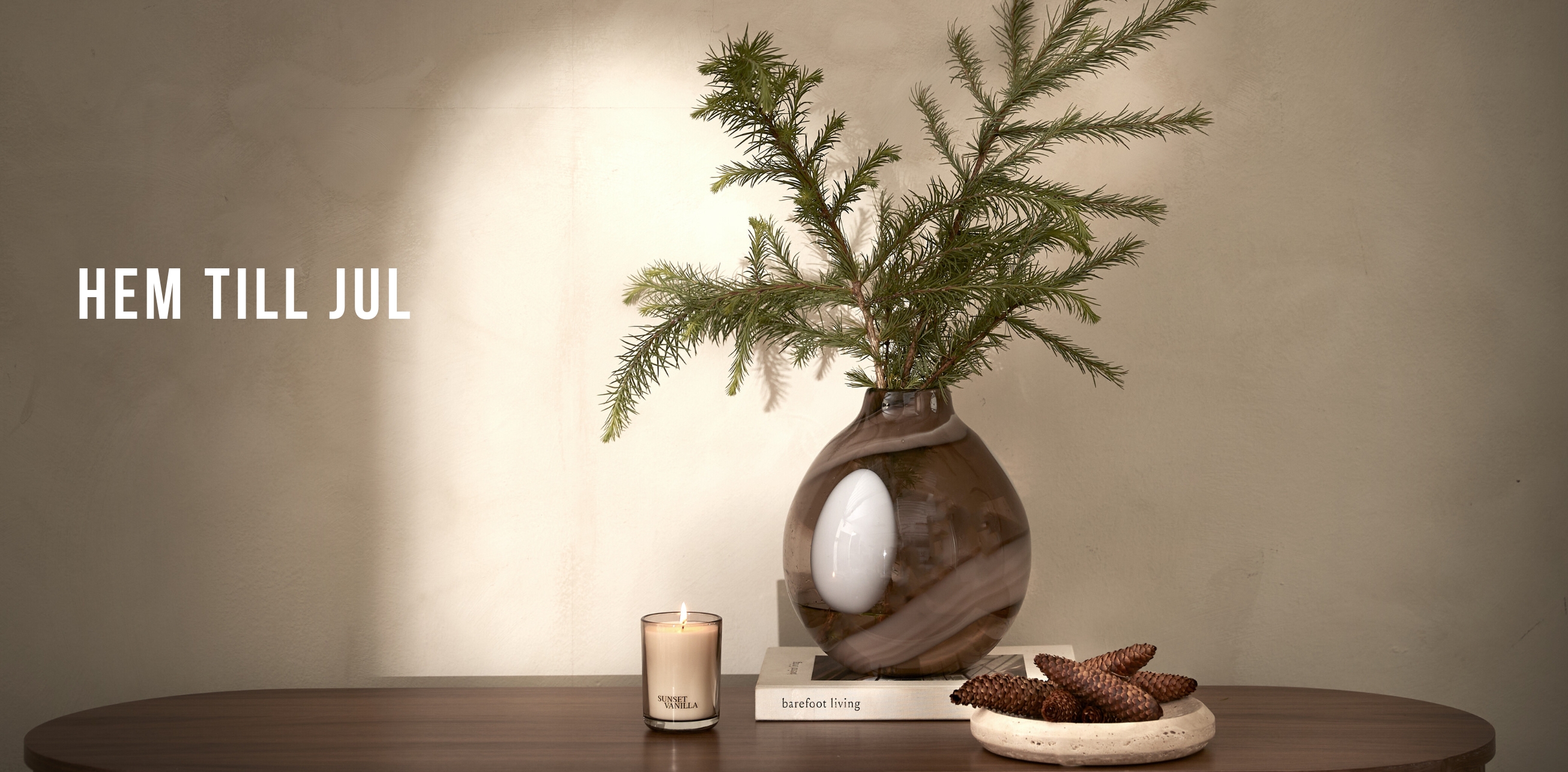 Miljö med julinspiration som rymmer kommunikationen Hem till jul