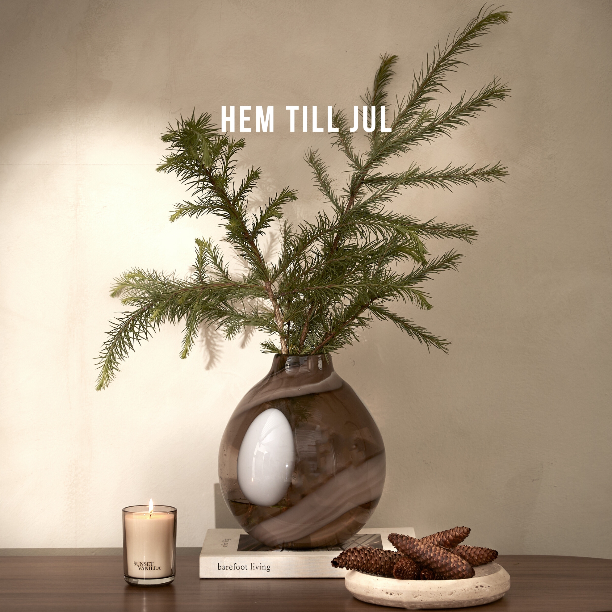 Miljö med julinspiration som rymmer kommunikationen Hem till jul