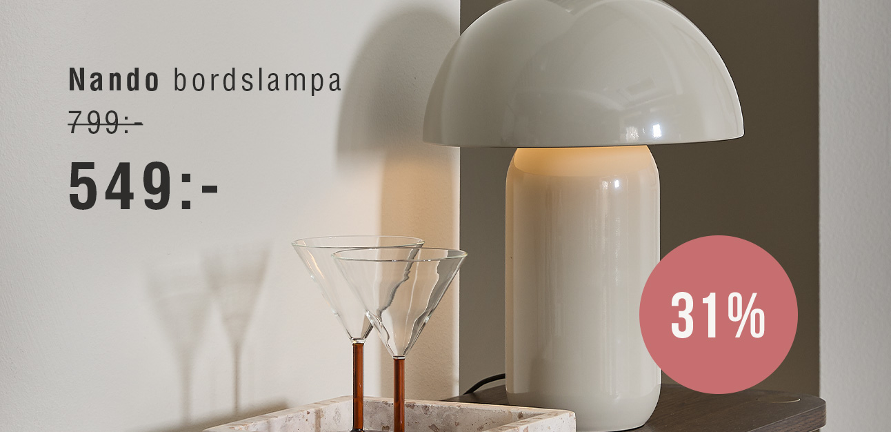 Grafik med 31 % på Nando bordslampa