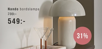 Grafik med 31 % på Nando bordslampa