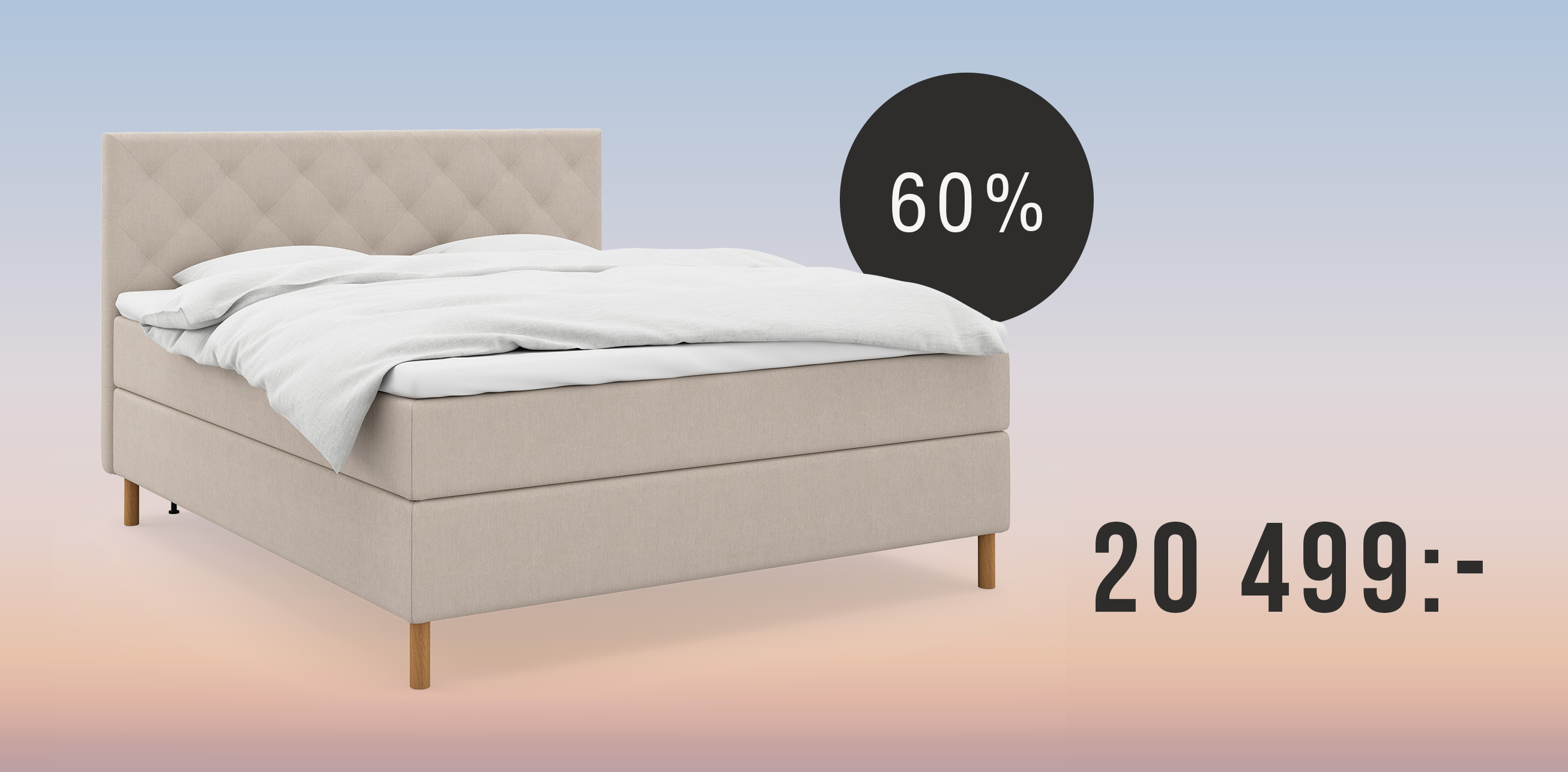 Nocturne Exclusive kontinentalsäng 180 x 200 cm. Till 20 499:-