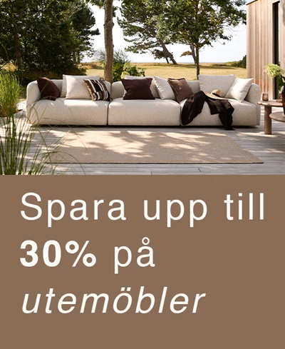 spare upp till 30% på utemöbler