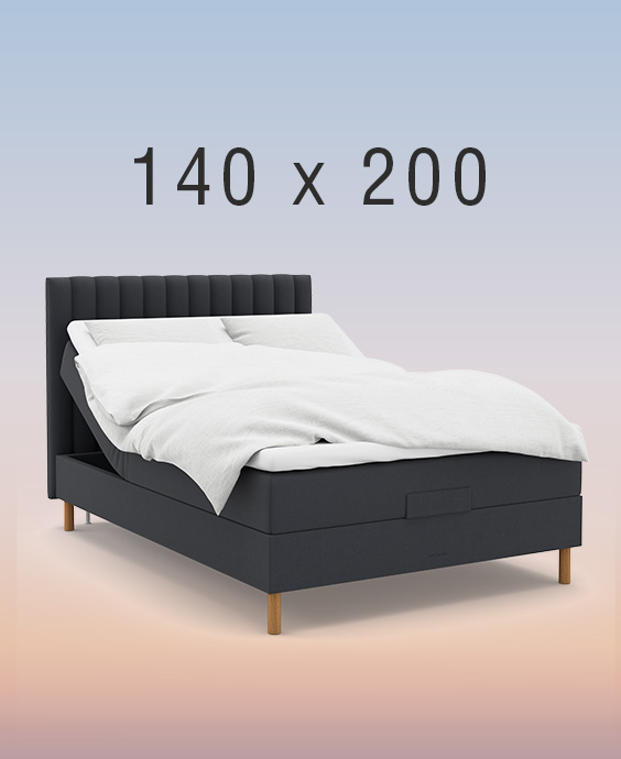 ställbar säng på regnbågsfärgad bakgrund