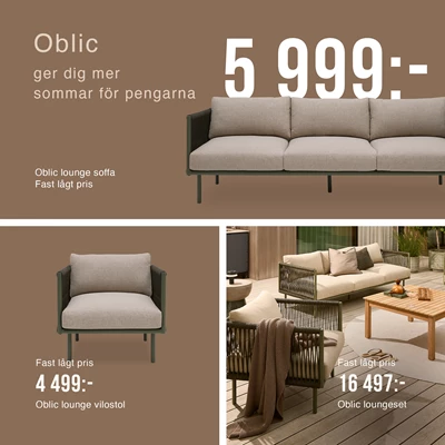 Grafik med utemöbler till fast lågt pris.