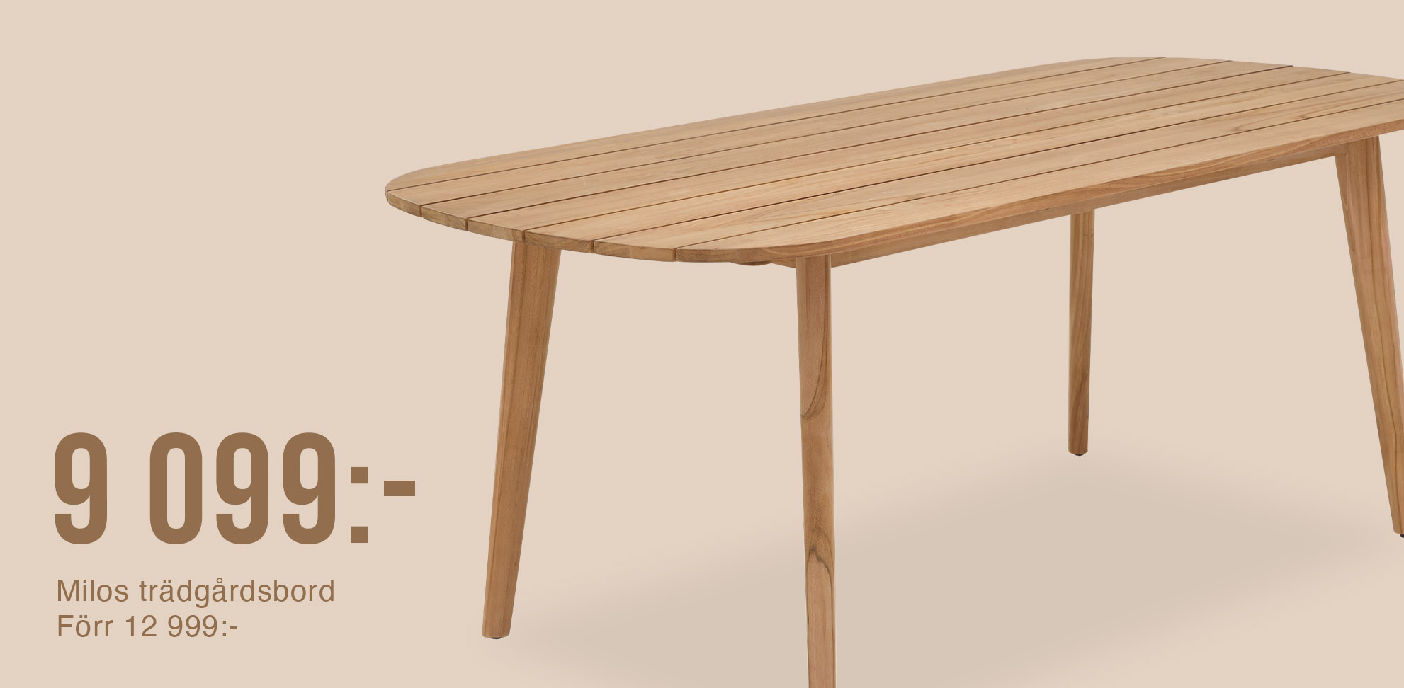 Milos trädgårsbord