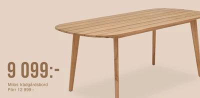 Milos trädgårsbord