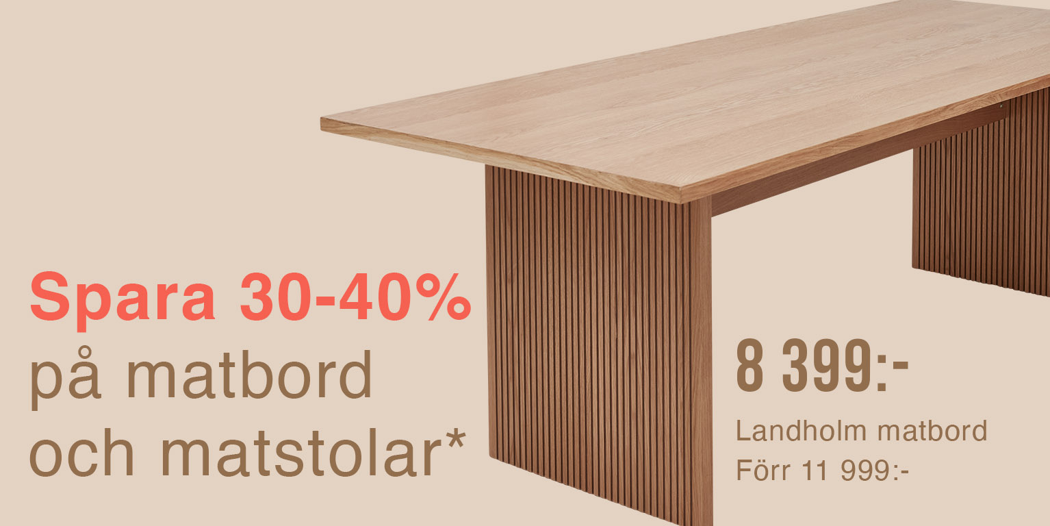 spara 30-40% på matbord och matstolar
