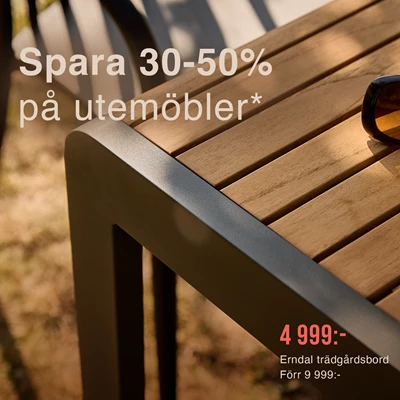 spara 30-50% på utemöbler