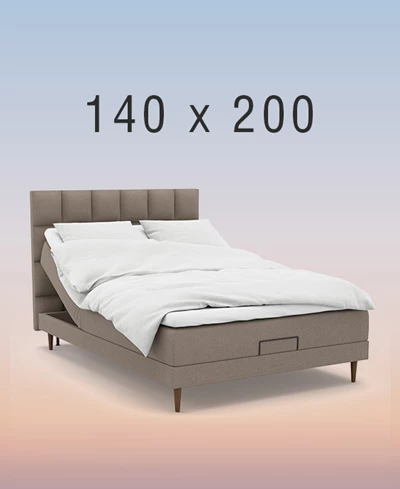 Grå elevationsseng på regnbuefarvet baggrund