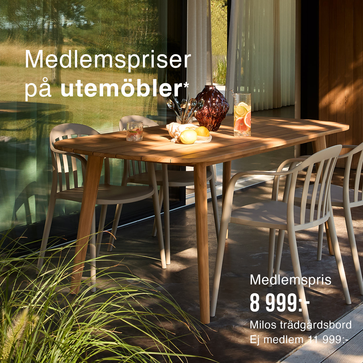 medlemspriser på utemöbler