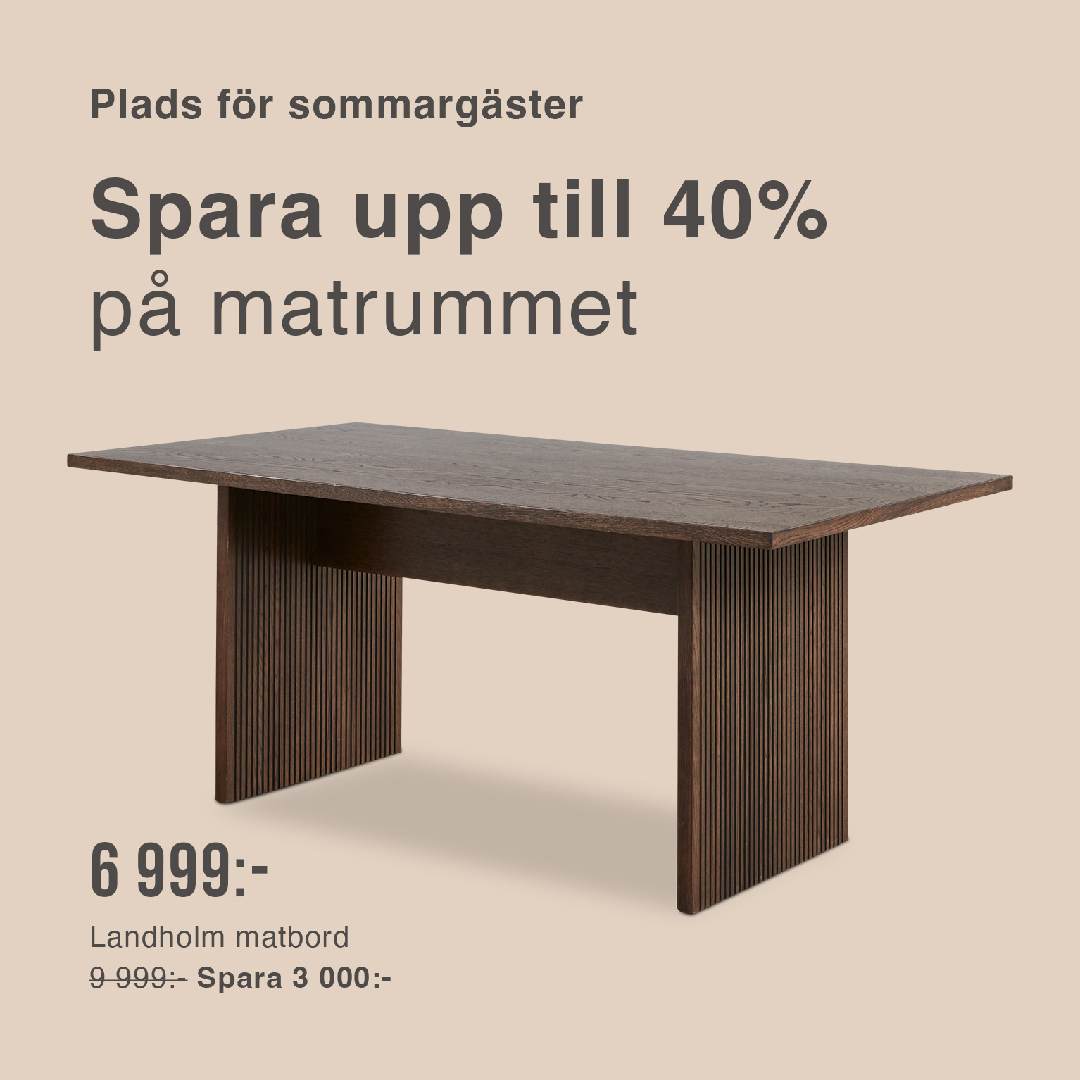 Landholm matbord 6 999:-
