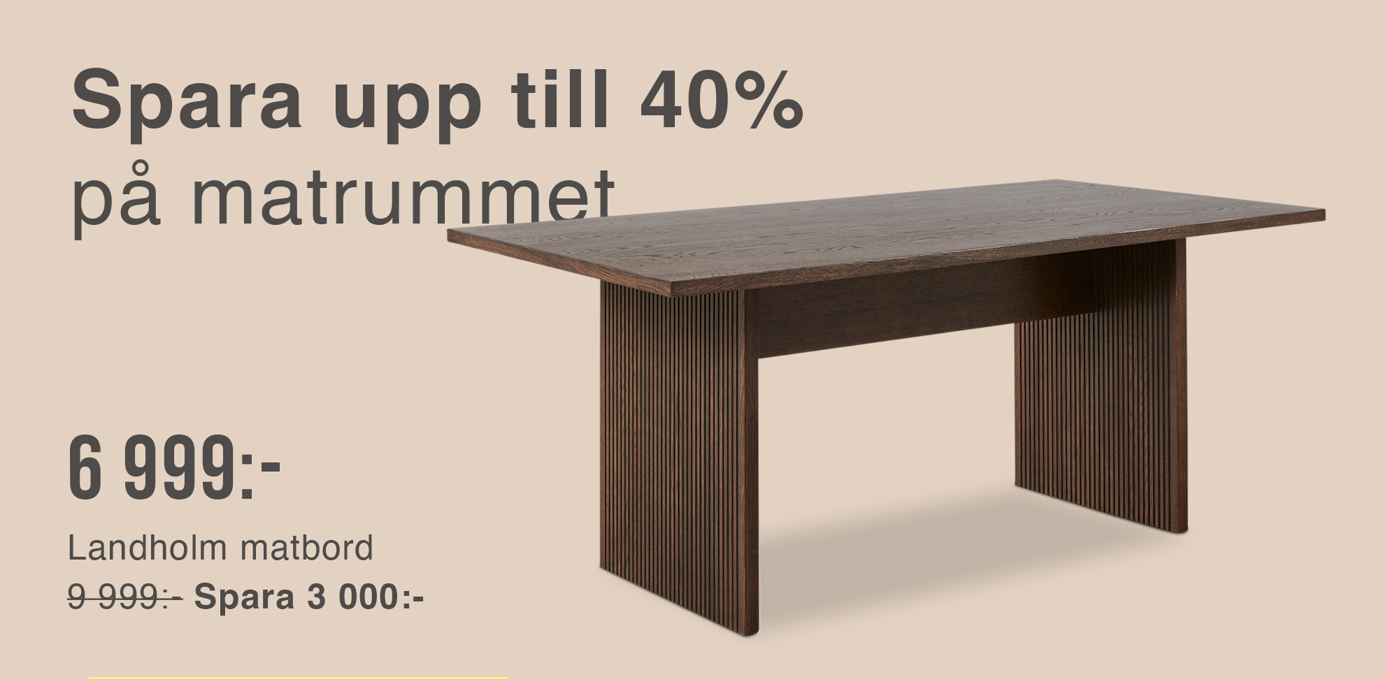 Landholm matbord 6 999:-