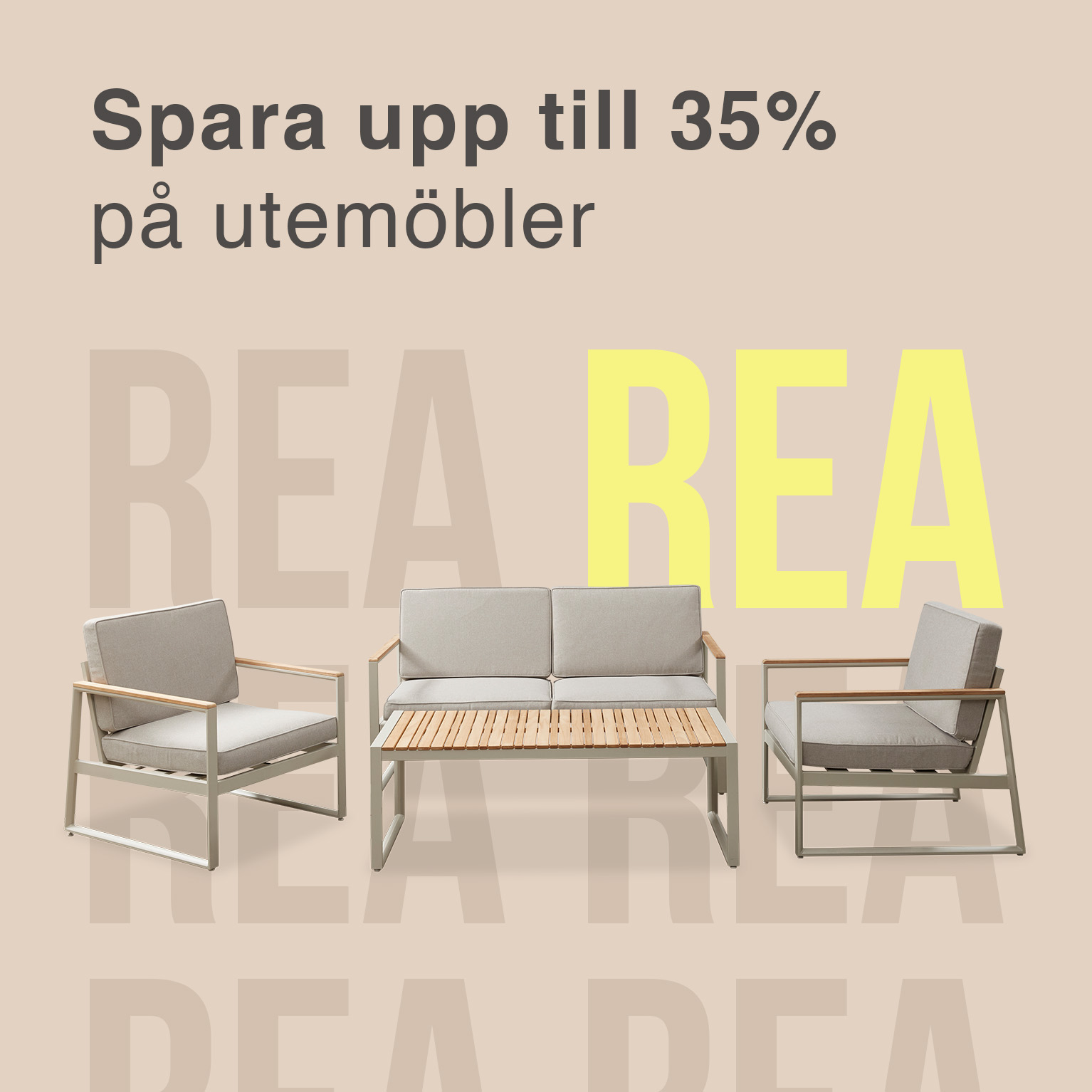 spara upp till 35% på utemöbler