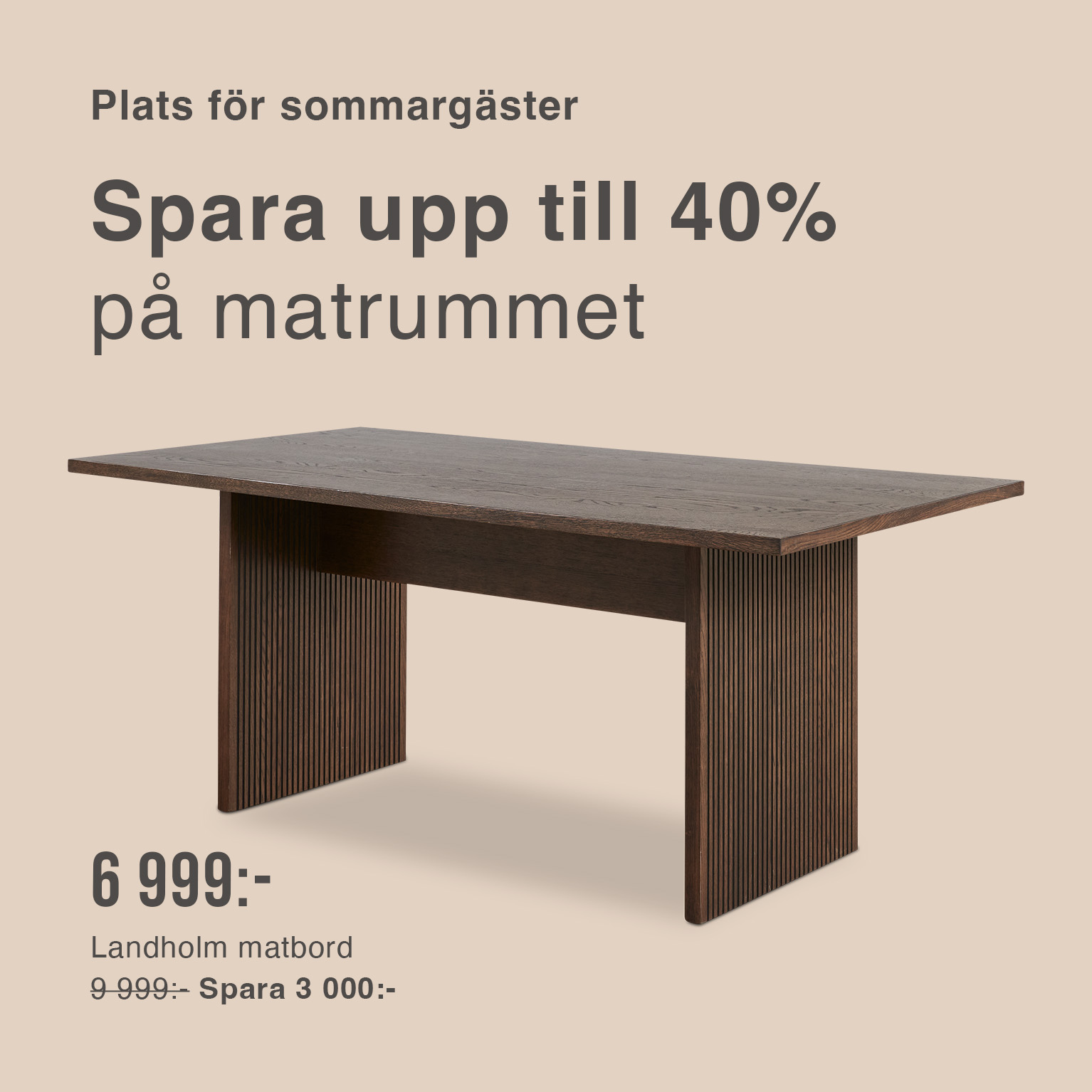 Landholm matbord 6 999:-