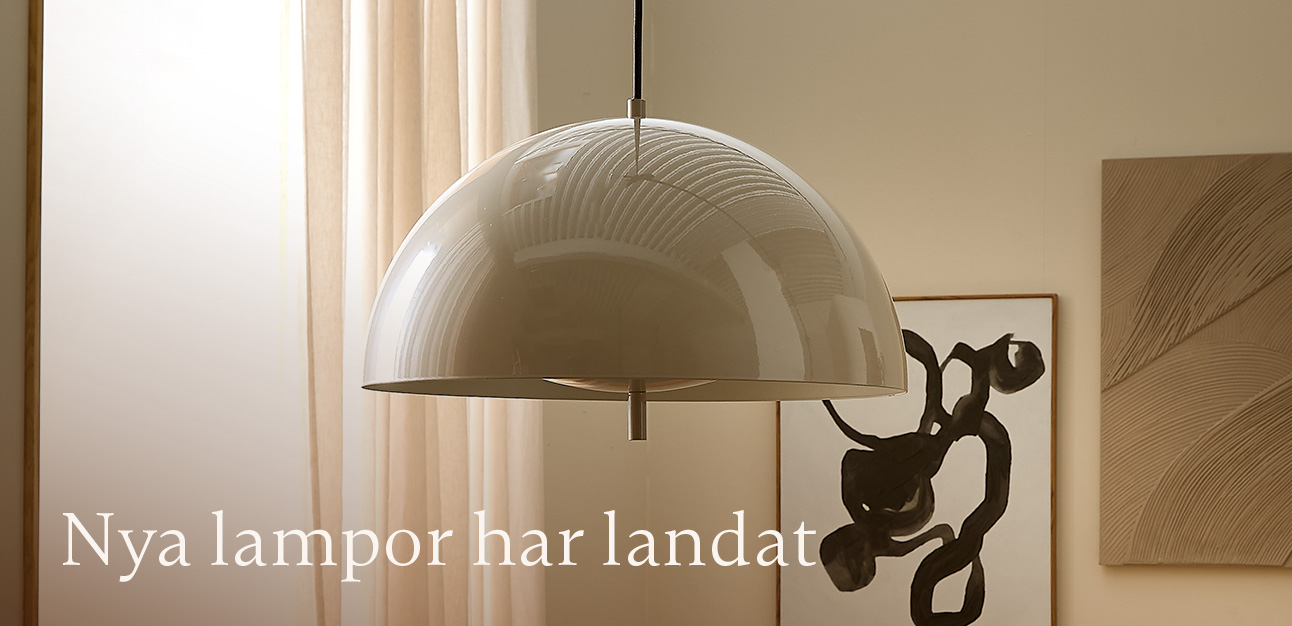 Kupolformad grå lampa