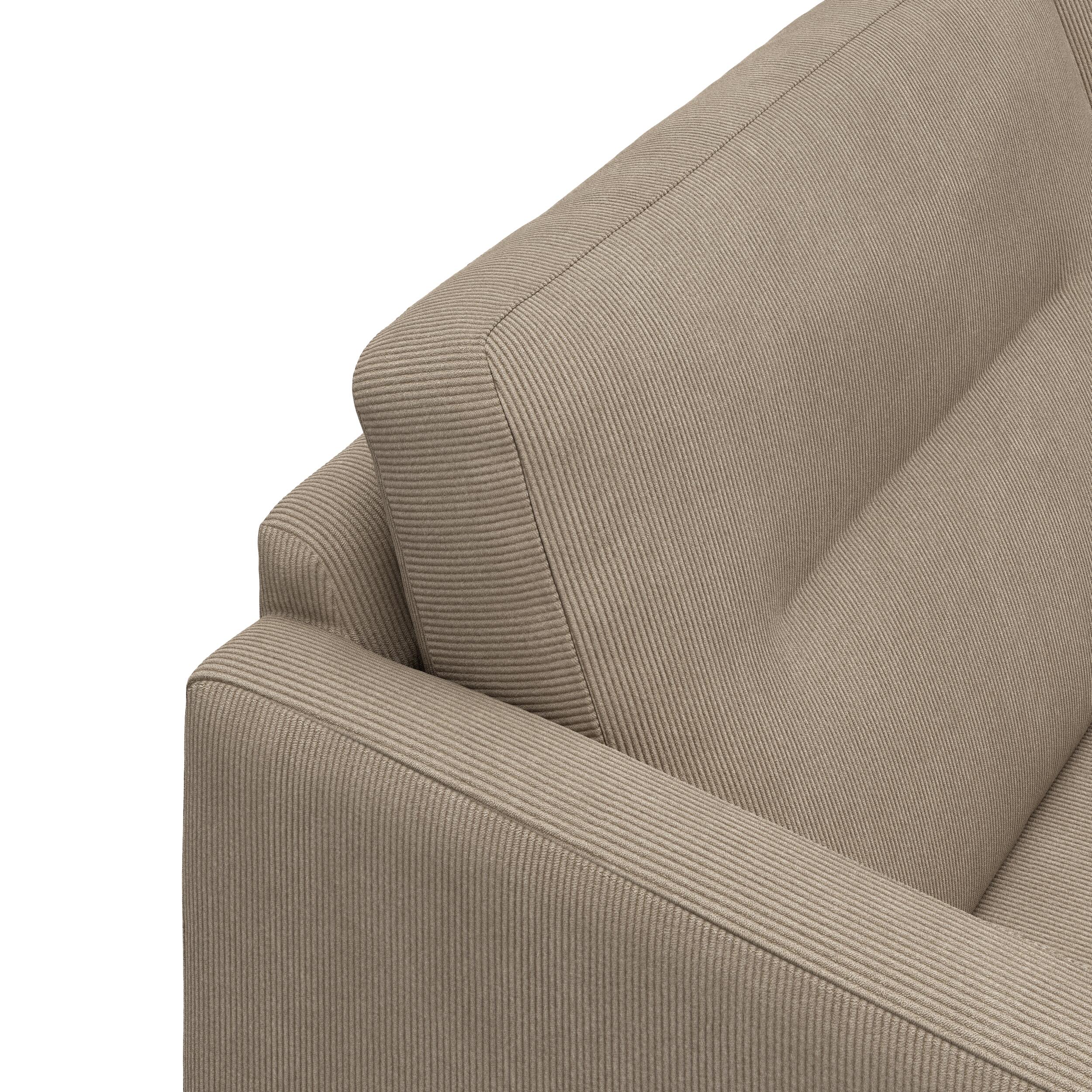 Larvik högervänd hörnsoffa med puffavslutning 