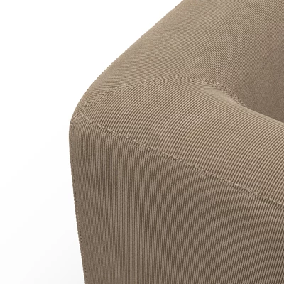 Land vänstervänd hörnsoffa med puffavslutning