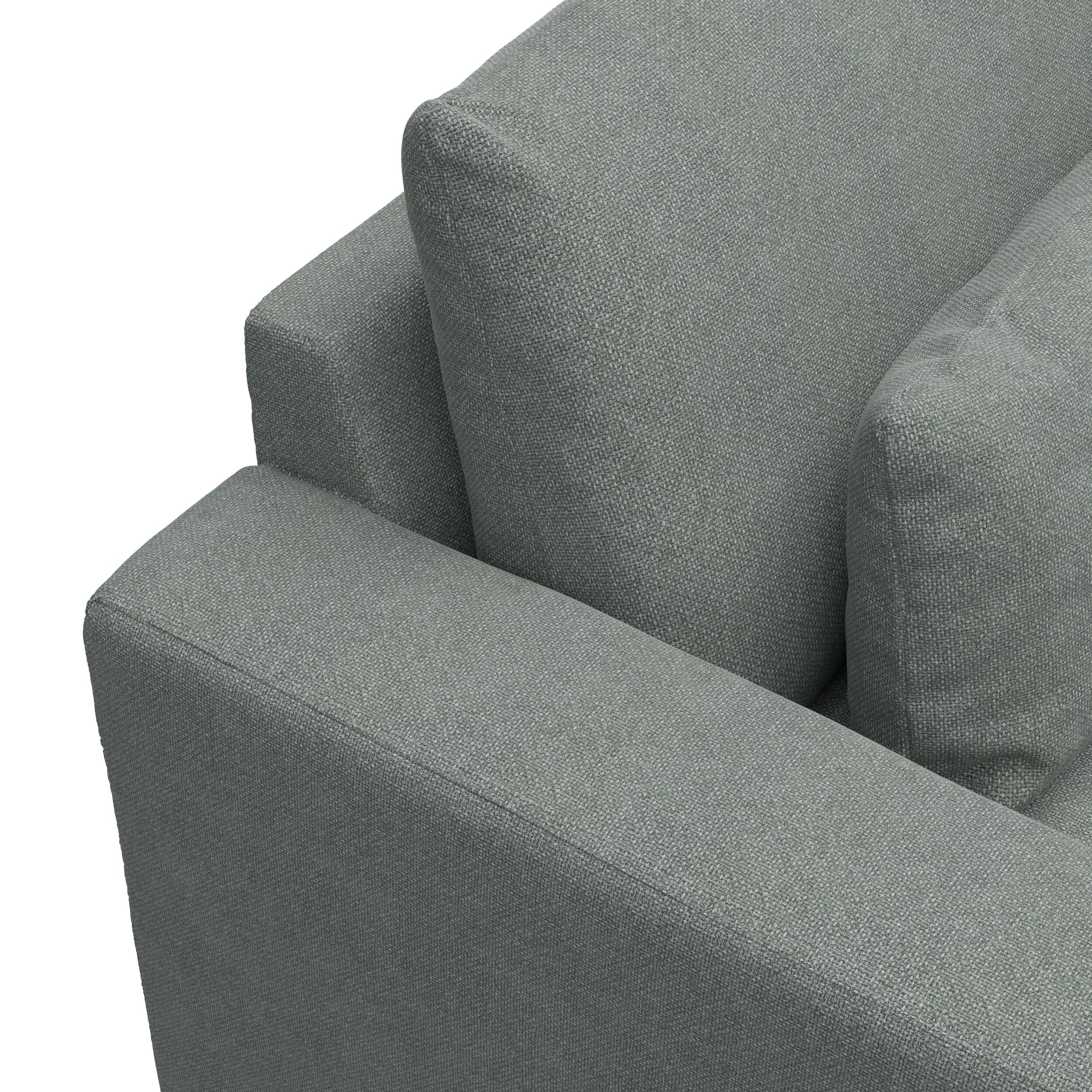 Halmstad högervänd hörnsoffa med puffavslutning 