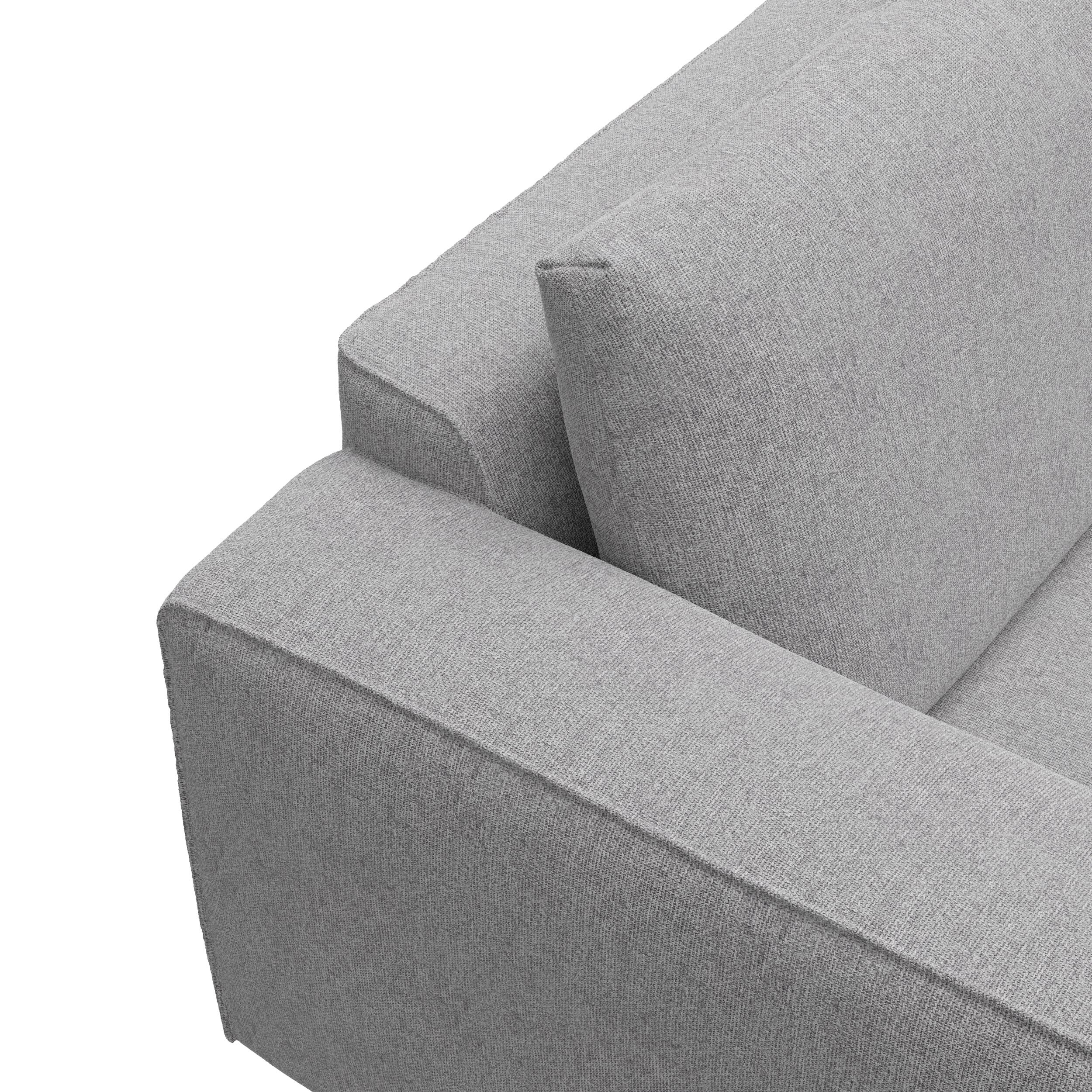 Nyland högervänd hörnsoffa med puffavslutning 