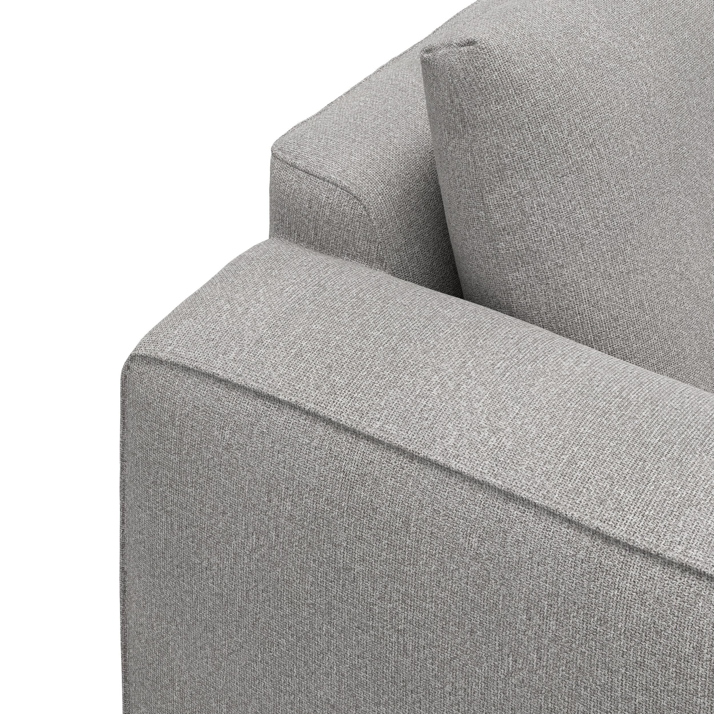 Nyland högervänd hörnsoffa med puffavslutning 