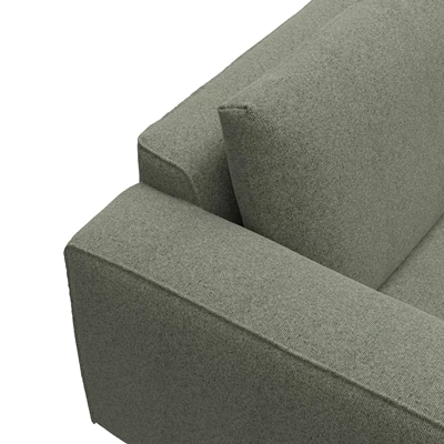 Nyland högervänd hörnsoffa med puffavslutning