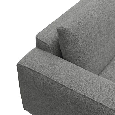 Nyland högervänd hörnsoffa med puffavslutning