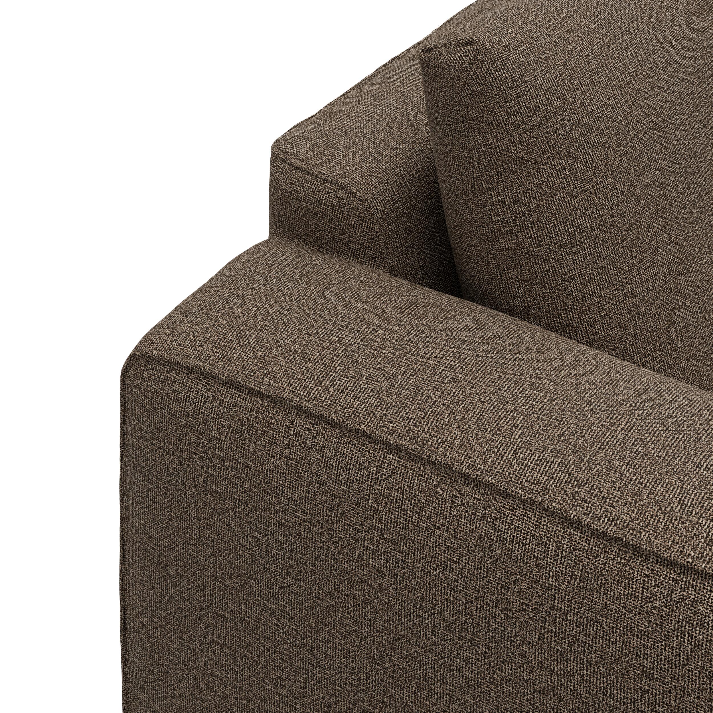 Nyland högervänd hörnsoffa med puffavslutning 