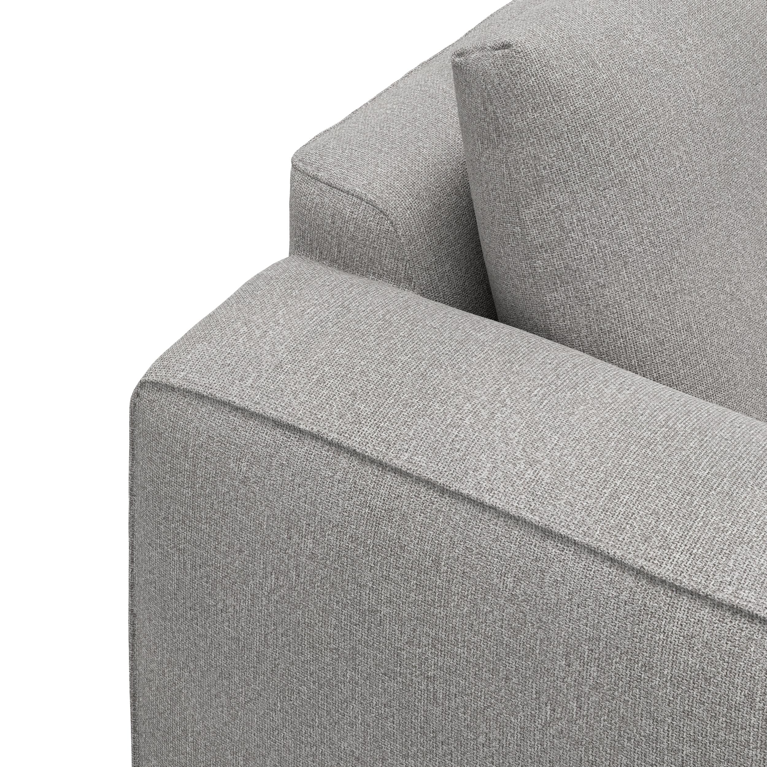 Nyland högervänd hörnsoffa med puffavslutning 