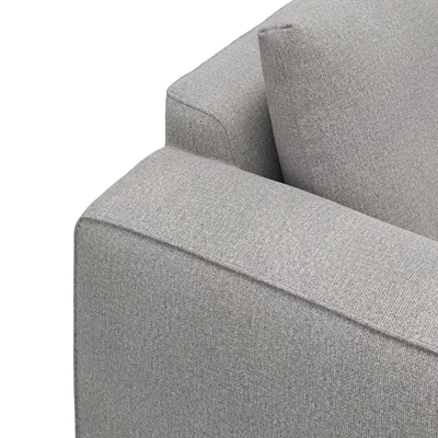 Nyland högervänd hörnsoffa med puffavslutning