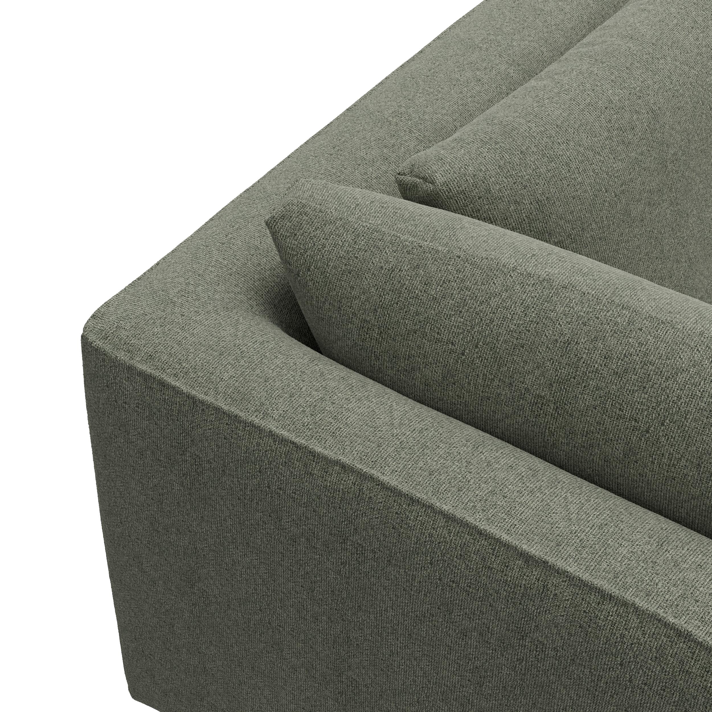 Nyland vänstervänd hörnsoffa med puffavslutning 