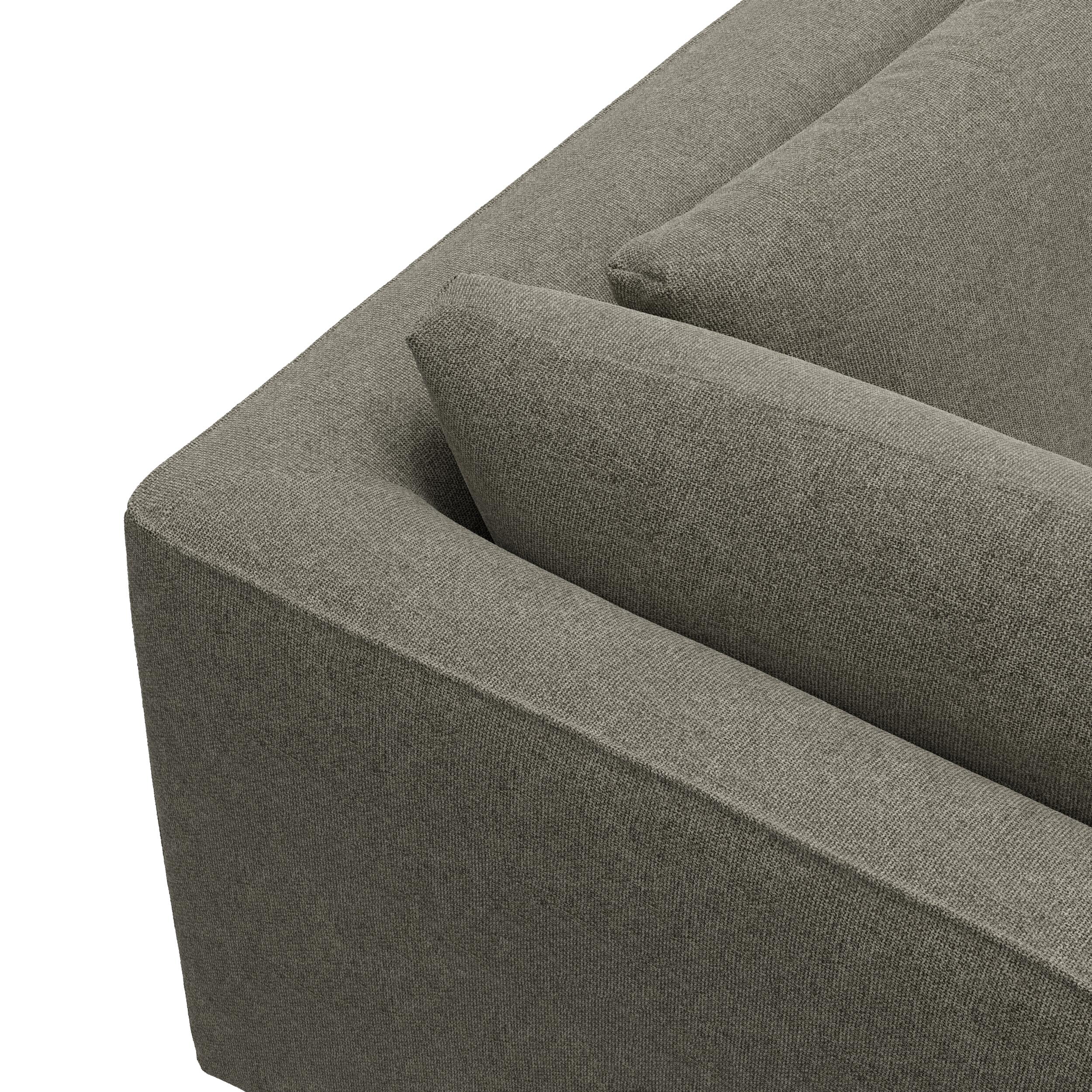 Nyland vänstervänd hörnsoffa med puffavslutning 