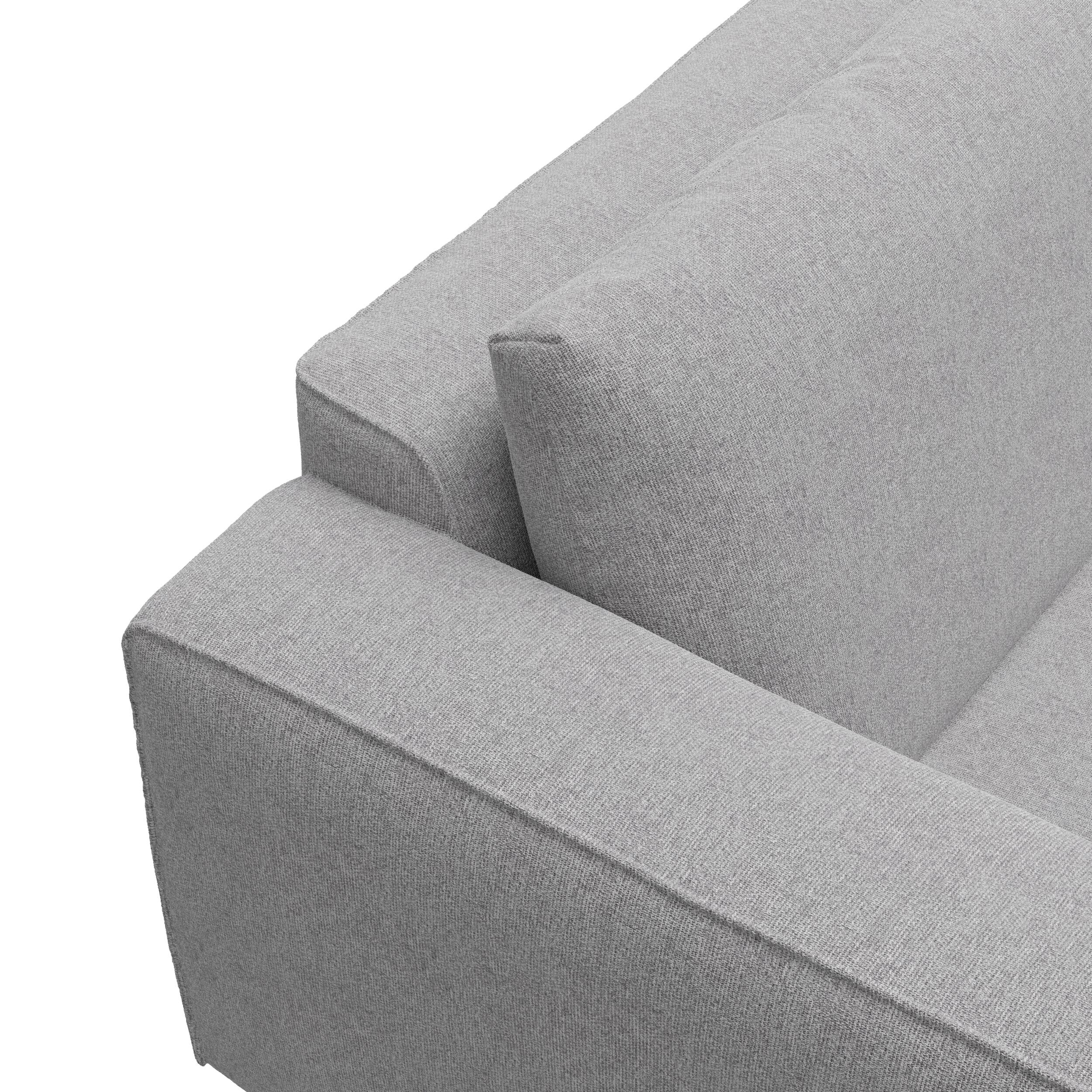 Nyland högervänd hörnsoffa med puffavslutning 