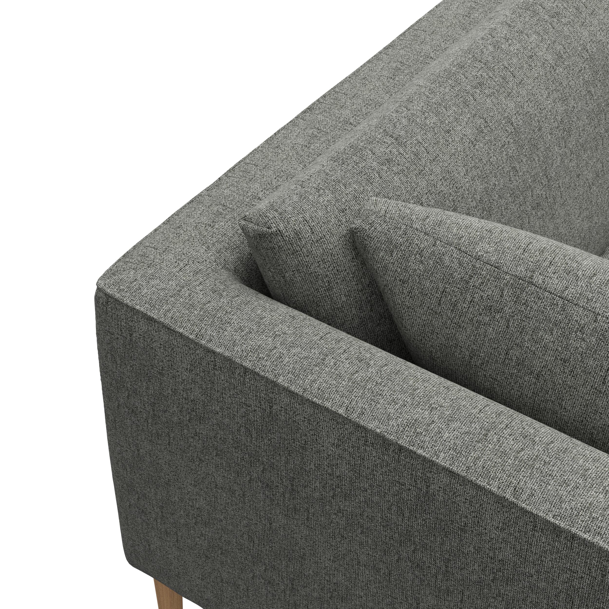 Nyland högervänd hörnsoffa med puffavslutning 