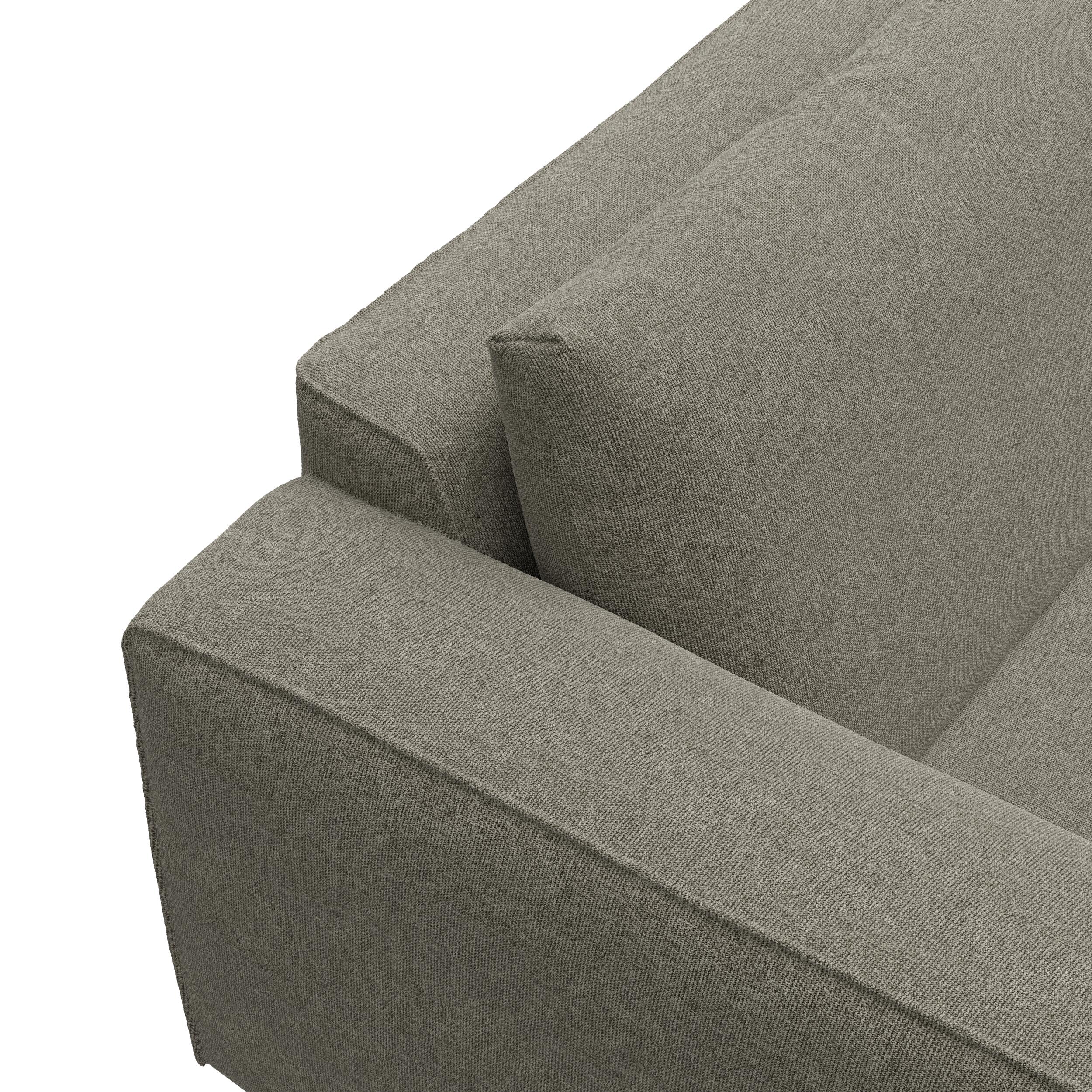 Nyland högervänd hörnsoffa med puffavslutning 