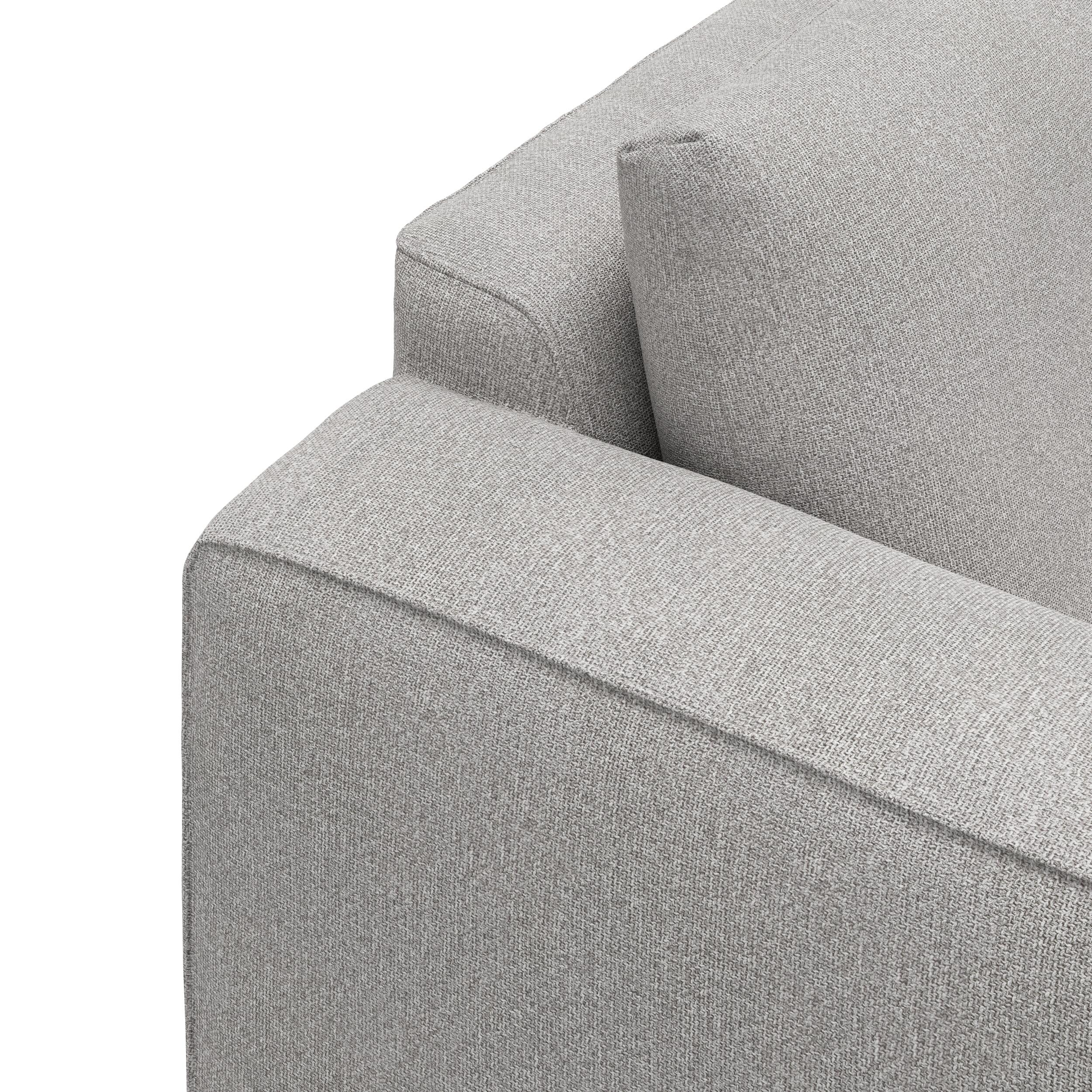 Nyland högervänd hörnsoffa med puffavslutning 