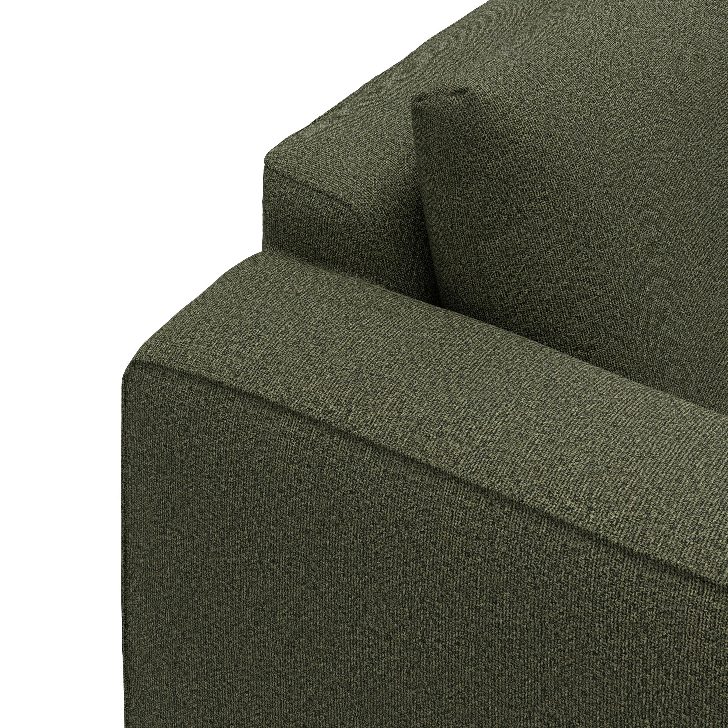 Nyland högervänd hörnsoffa med puffavslutning 