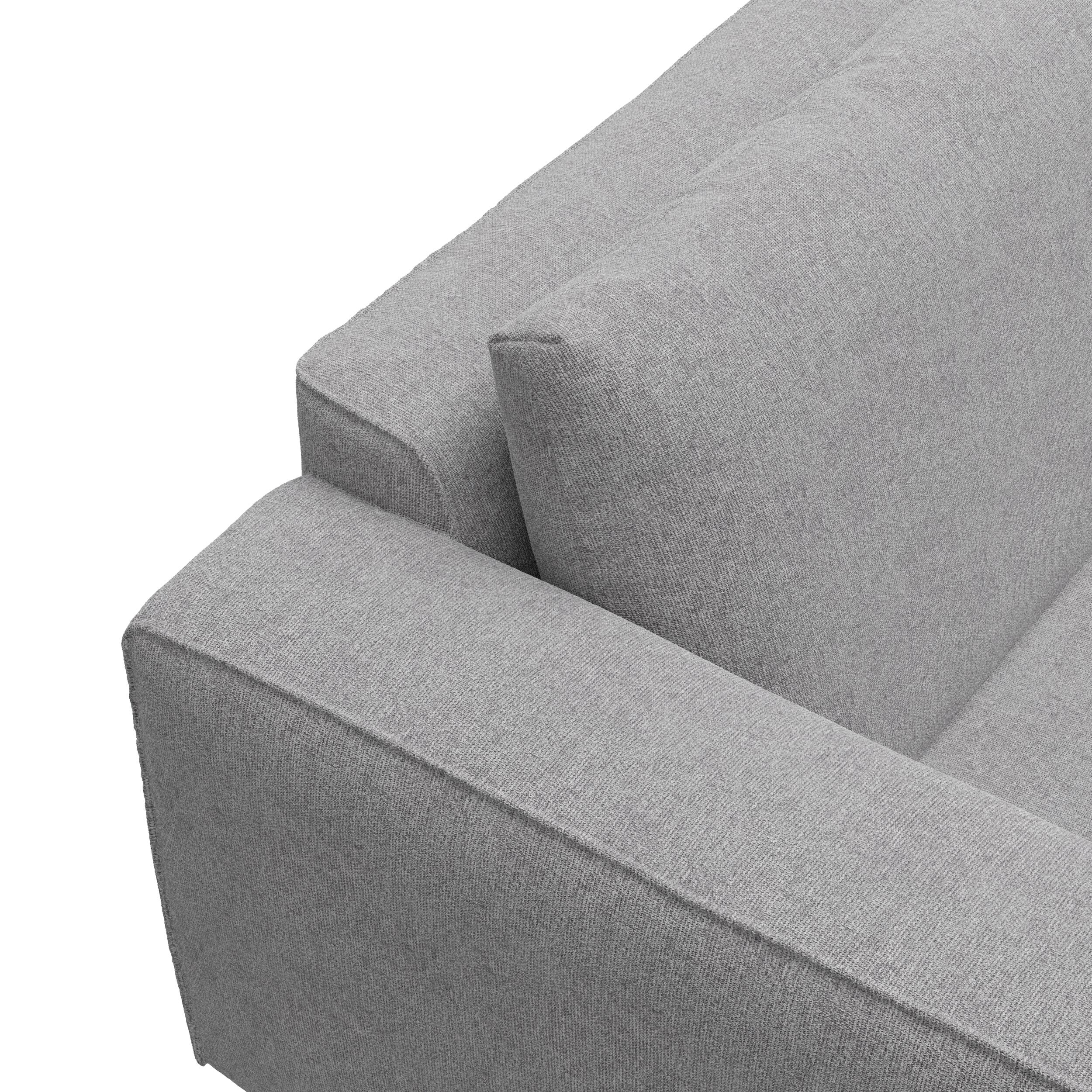 Nyland högervänd hörnsoffa med puffavslutning 