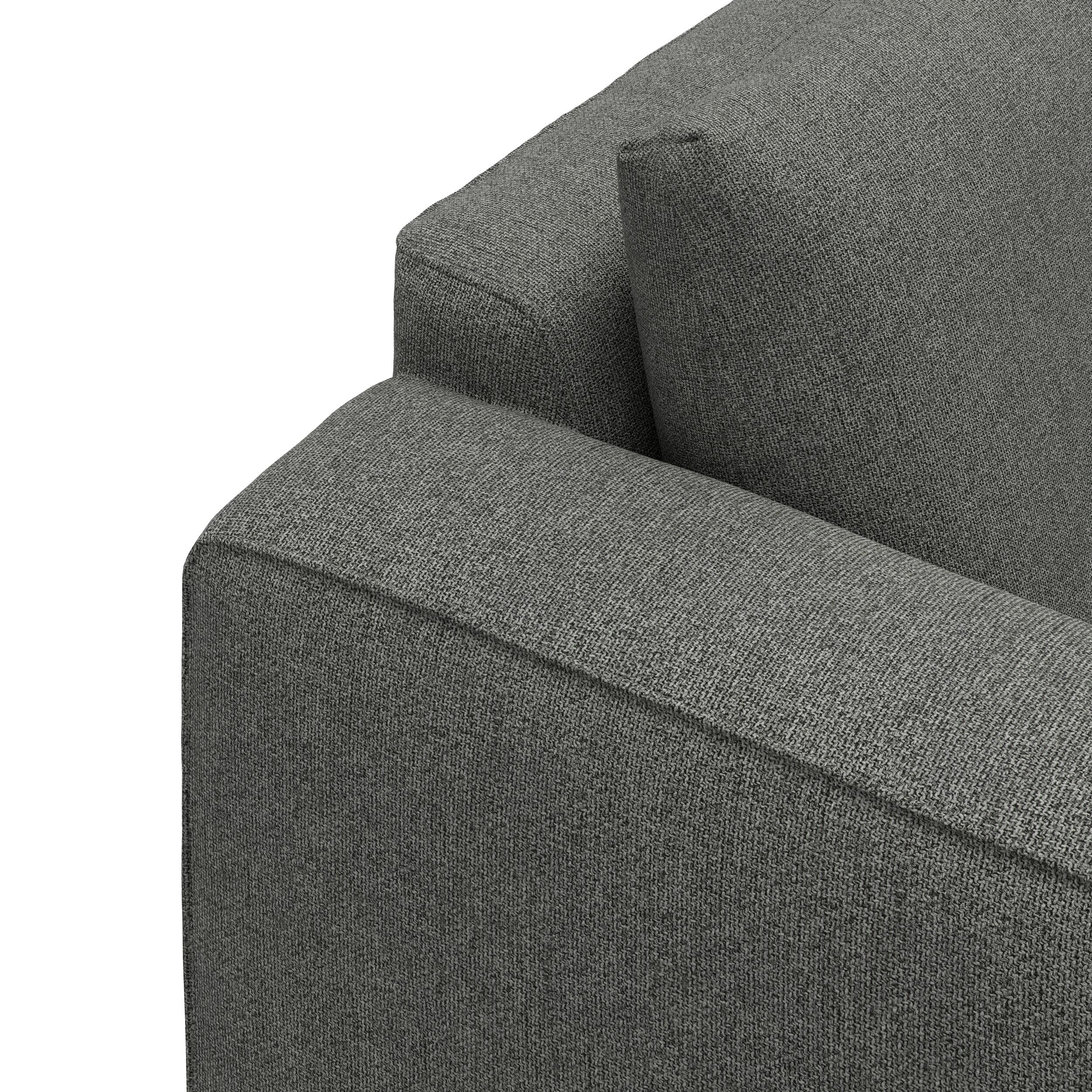 Nyland högervänd hörnsoffa med puffavslutning 