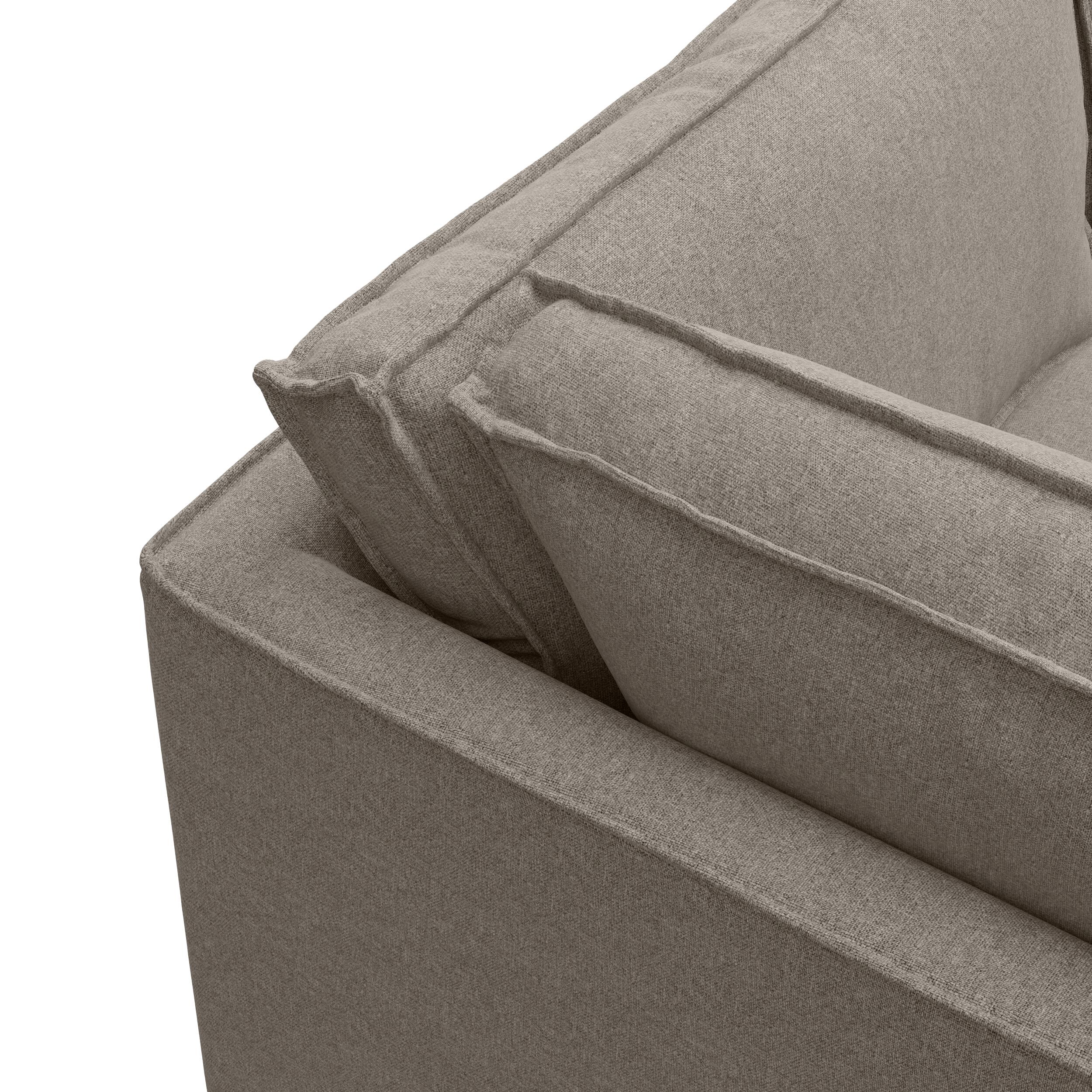 Agir högervänd hörnsoffa med puffavslutning 