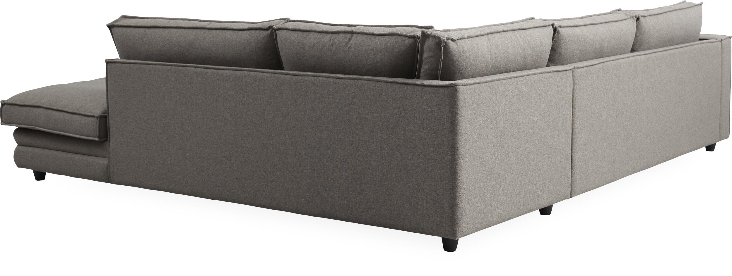 Agir högervänd hörnsoffa med puffavslutning 