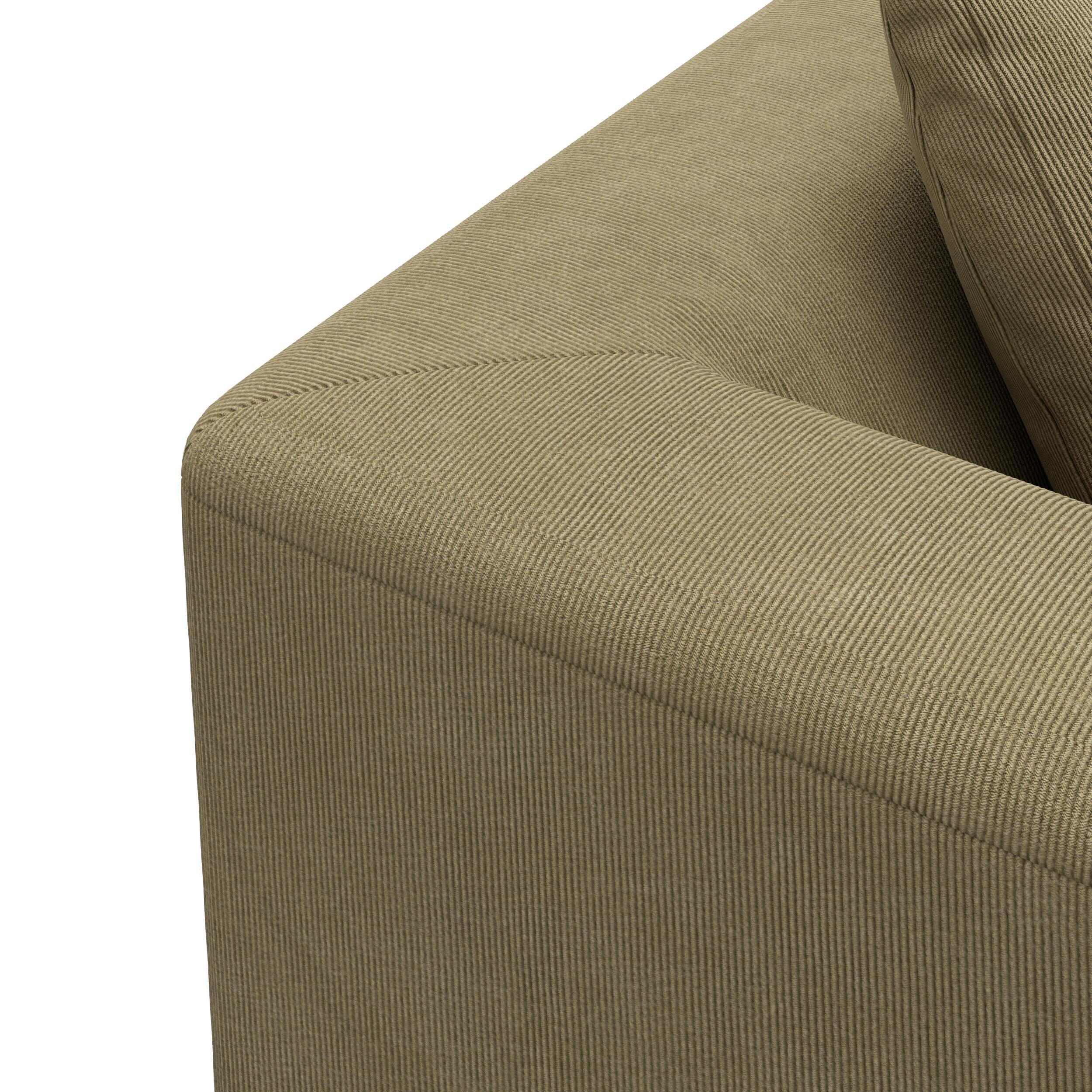 Solaro högervänd hörnsoffa med puffavslutning 