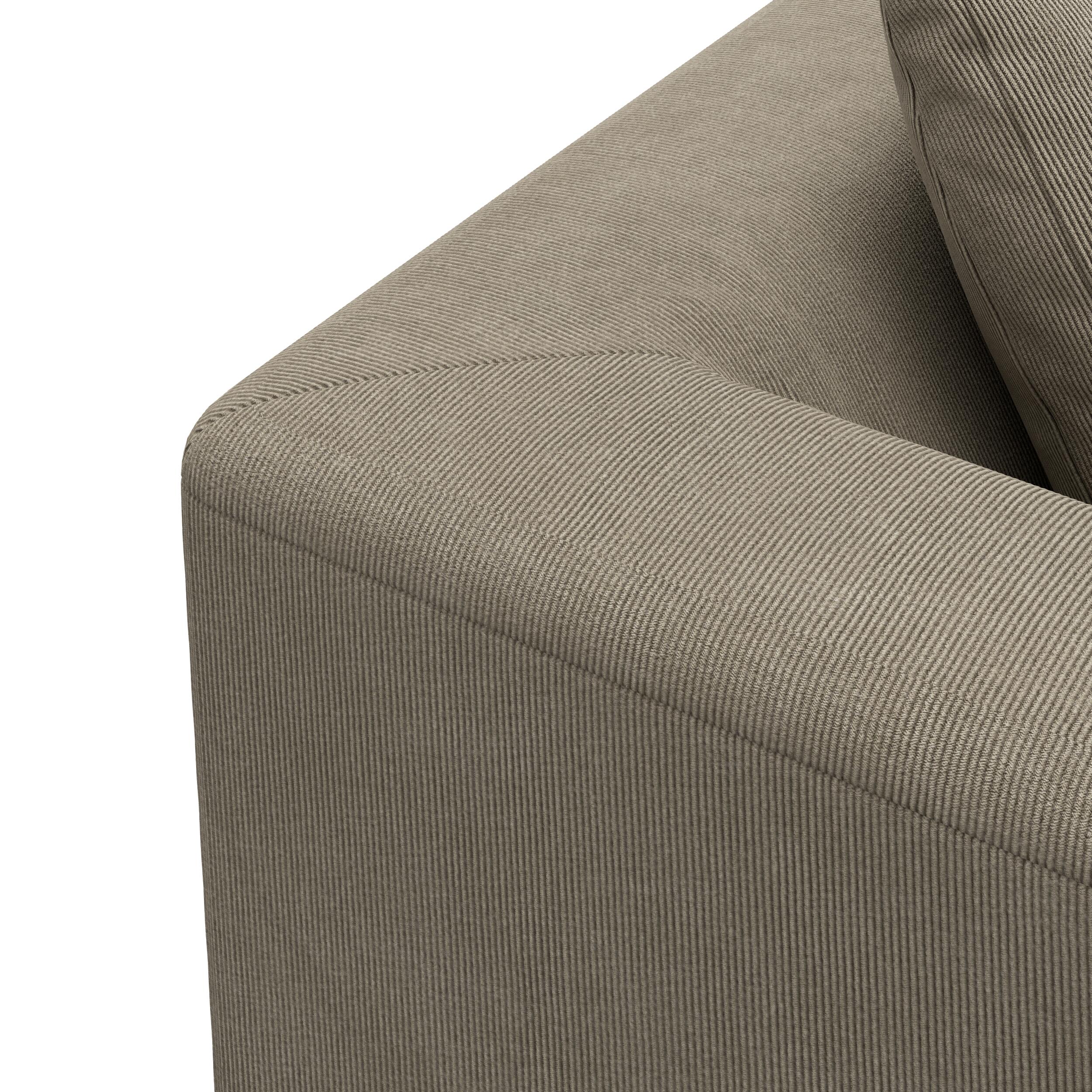 Solaro högervänd hörnsoffa med puffavslutning 