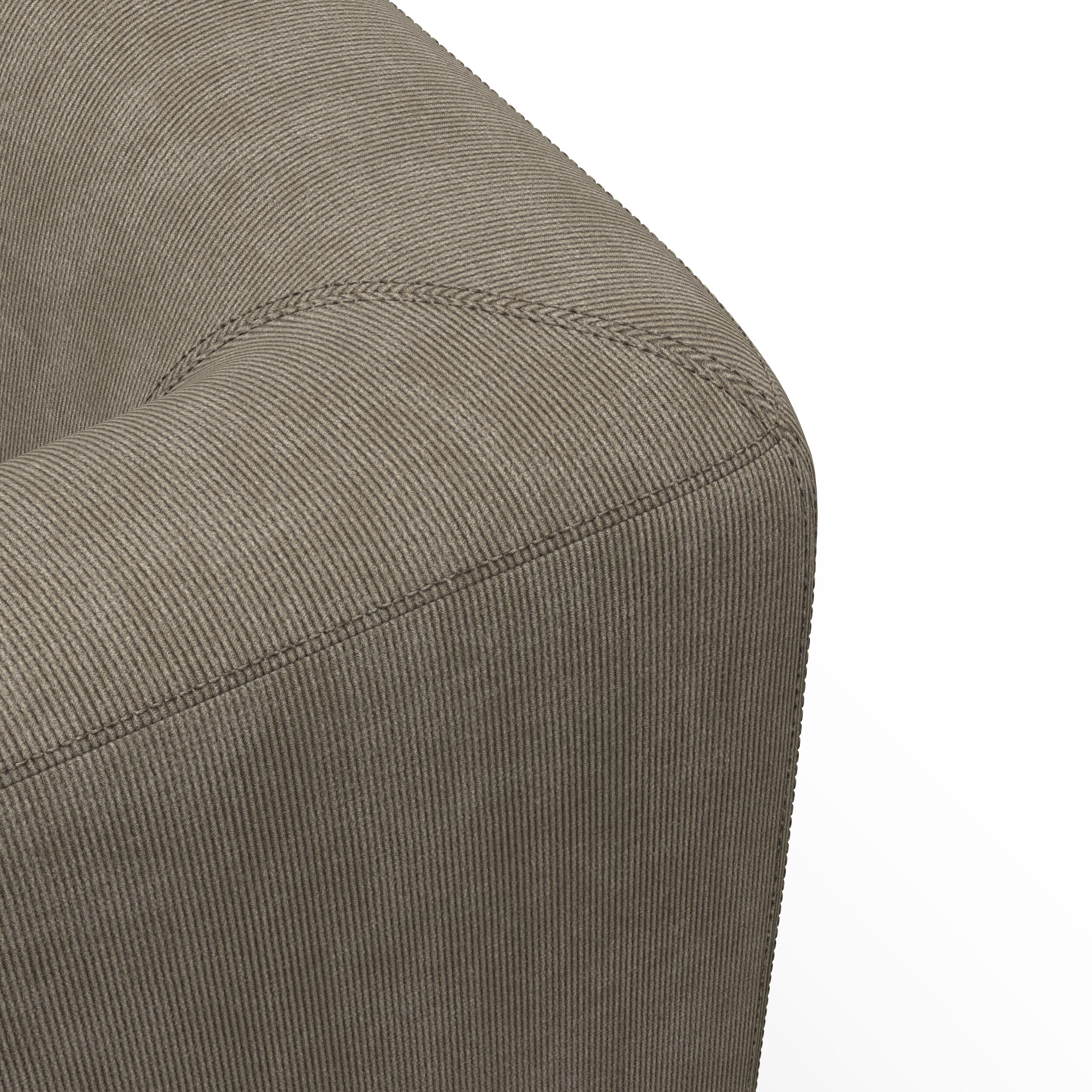 Land högervänd hörnsoffa med puffavslutning 